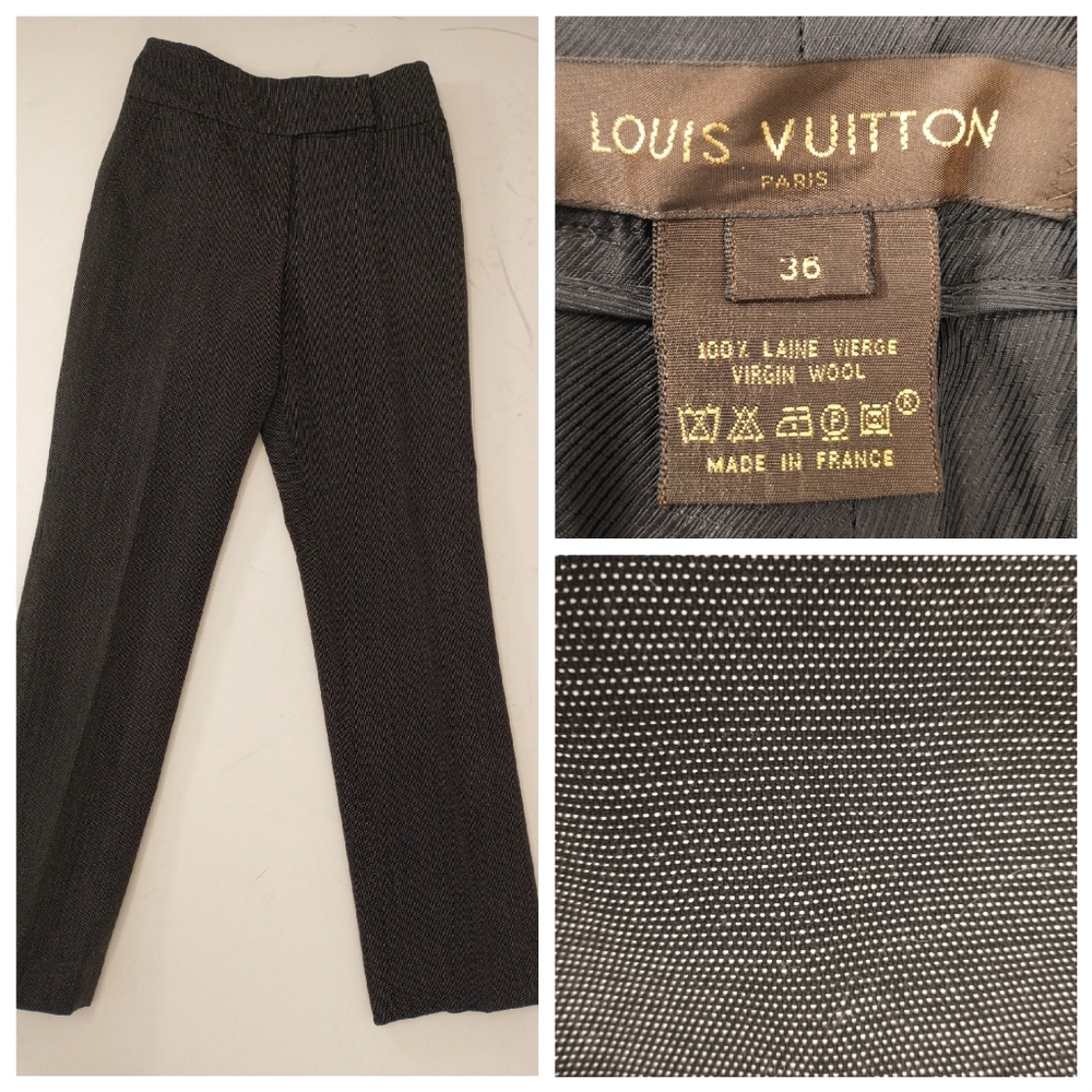Louis Vuitton Wool Pants made France sz 36 High Quality Designer See Measurement